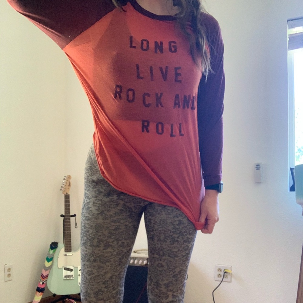 Obey Long Live Rock and Roll Baseball T